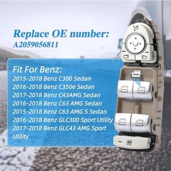 Master Power Window Switch Front Left Driver Side Compatible with 2015-2018