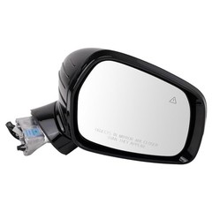 Passenger Side Power Heated Mirror with Blind Spot Indicator Smooth Black