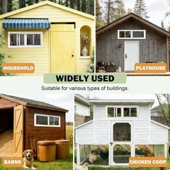 2 Pack Shed Windows 10″x 18″ White Sliding Window Suitable for Chicken Coop