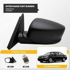 Driver Power Side Mirror Assembly Compatible with Accord 2008 2009 2010 Left