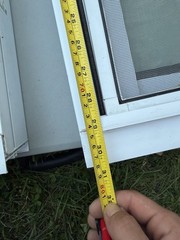 American Craftsman 70 Series 30 1/2 x 31 White Vinyl Sliding Window w/ Screen