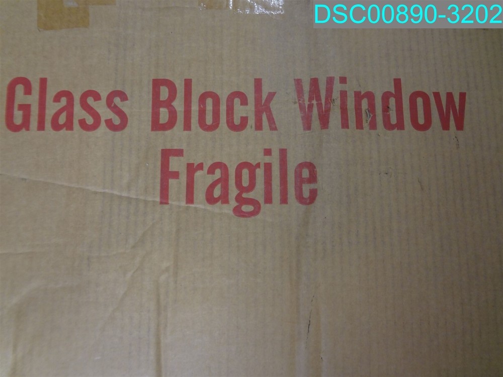 31 in. x 11.5 in. x 3.125 in Frameless Ice Pattern Non-Vented Glass Block Window