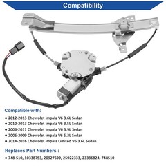 Obaee 748-510 Rear Left Driver Side Power Window Regulator with Motor Assembly C