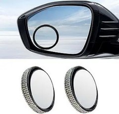 2PCS Rearview Mirror Blind Spot Mirrors – 2” 360° Adjustable Color: Colorful