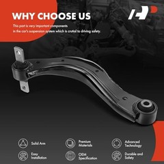 Rear Left Upper Control Arm, with Bushing, Compatible with Honda Civic 2006