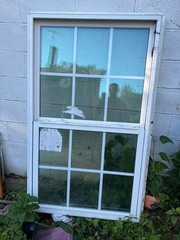 Shed Windows and More 35, 1/2 x 59 1/2in Home Window with Tempered Glass – White