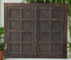 Antique Wooden Large Size Wall Décor Window Panel Frame Original Old Fine Craft