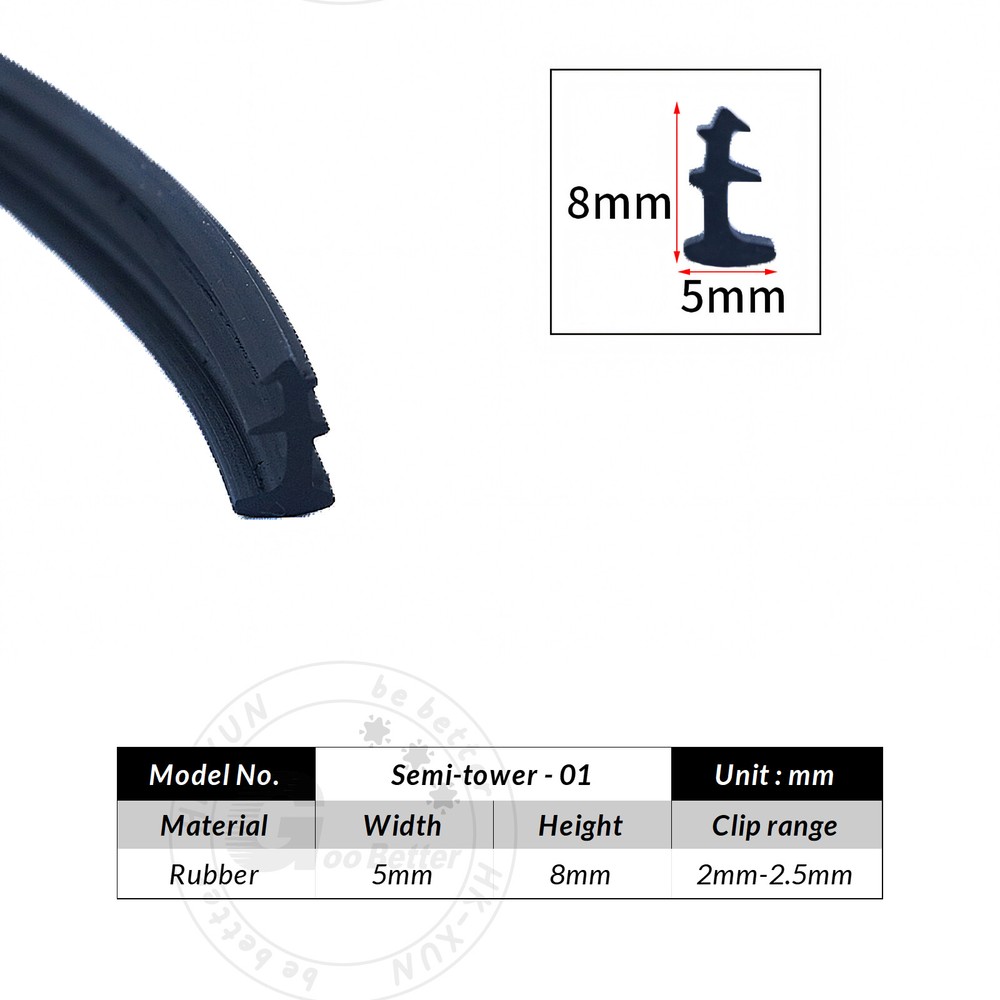 Silicone Rubber Window & Door Gasket Seal Flipper Glazing Rubber Draught Seal