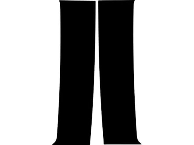 Pillar Post Window Trim Compatible with Dodge Dakota 1997-2004 Gloss (Black)