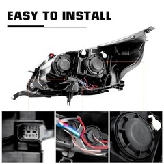 Headlight Assembly Compatible with Chevy Malibu 2013 2014 2015 Driver Left Side