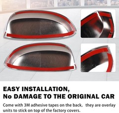 Side View Mirror Covers Caps Top Half Compatible with Silverado Tahoe Subur