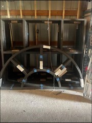 Large Arched Metal Window Frames & Glasses