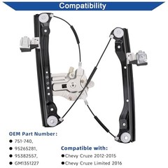 Power Window Lift Regulator with Motor Assembly Front Right Passenger Side
