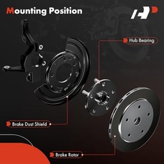 Front Driver & Passenger Side Brake Dust Shield Front Left and Right