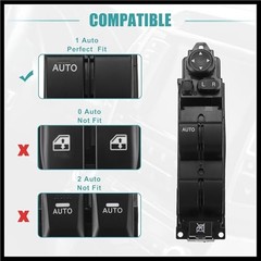 Front Left Driver Side Master Power Window Switch Replaces Fit for Mazda 2 –