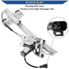 741-761 Power Window Regulator with Motor Assembly Front Right Passenger Side