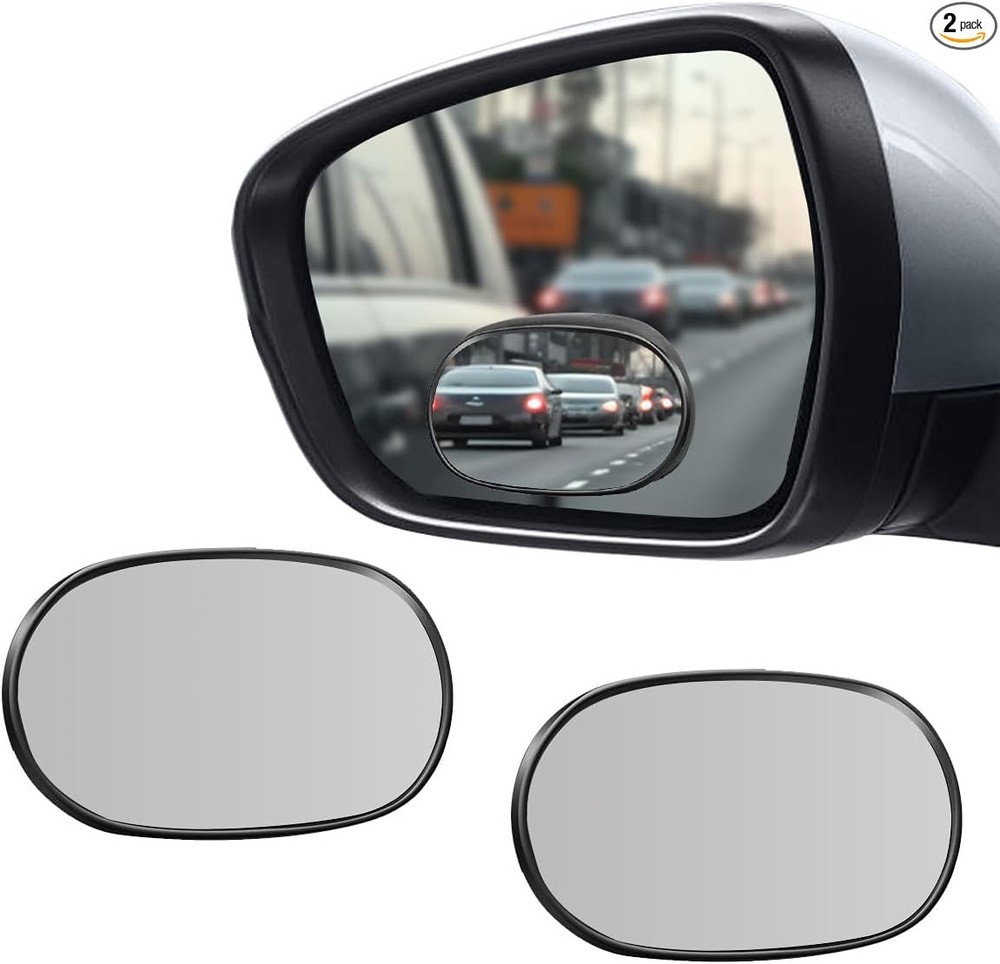 2PCS Oval Blind Spot Mirror for Car, HD Glass Wide Angle Convex Side Rearview Mi