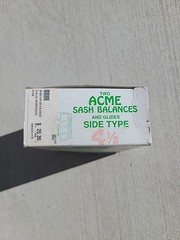 Twin ACME Sash balances and glides Side type, number 4-1/2
