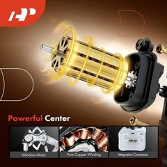 Electric Power Window Regulator with Motor Compatible with Front Driver (LH)