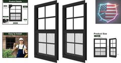 2 Pack Shed Windows 24″ x 36″ Flush Mount Window with Tempered Glass,House Sm…