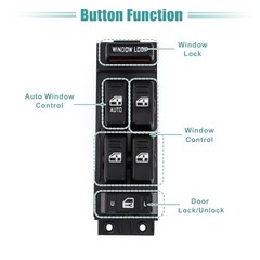 Front Left Driver Side Power Window Switch – Window Control Switch Fits GMC