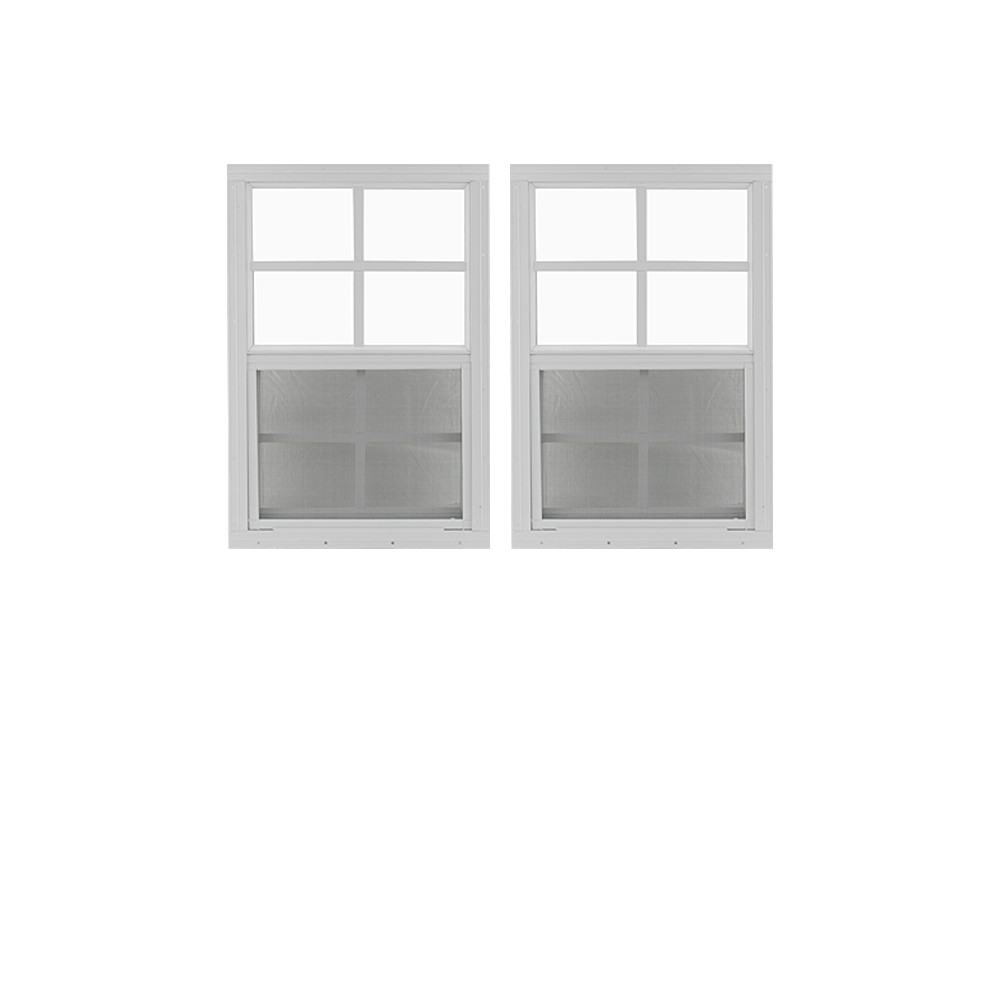 Shed Windows and More 2 Pack Shed Window 14″ X 21″ White Flush Playhouse Window