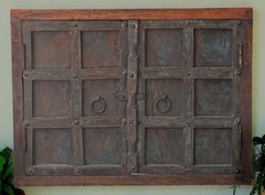 Antique Wooden Large Size Wall Décor Window Panel Frame Original Old Fine Craft