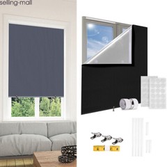 DIY Window Blackout Blinds No Drill Window Shades & Blinds with Stickers & Tabs