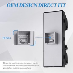 Power Window Door Master Control Switch Front Driver Side – Compatible with W…
