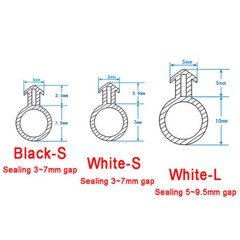 O-Type Draught Excluder Door Window Silicone Rubber Weather Seal Strip Gasket