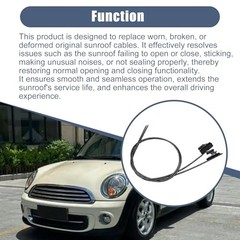 2Pcs Sunroof Glass Cables Compatible with Mini Cooper F55 F56 F60 2017 2018