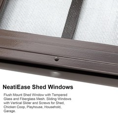 Flush Mount Shed Window Fiberglass Screen