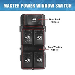 1 Set 22664398 Car Master Power Window Switch Front Driver Side for Saturn