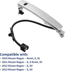 Exterior Chrome Door Handle Front Left Driver Side for Nissan Rogue 2010-2013,wi