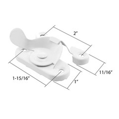 Sash / Cam Lock – Wood Sash Hardware, Stamped Steel – White