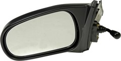Driver Side Manual Door Mirror Compatible with Select Honda Models, Black