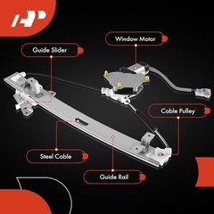 Rear Right Power Window Regulator with 2-Pin Plug Motor Rear Passenger Side