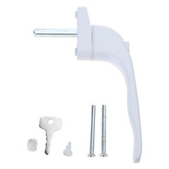 UPVC White Universal Espag Window Handle for Key Locking For Double Glazing