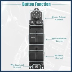 Power Window Switch – Front Left Driver Side Window Control Switch
