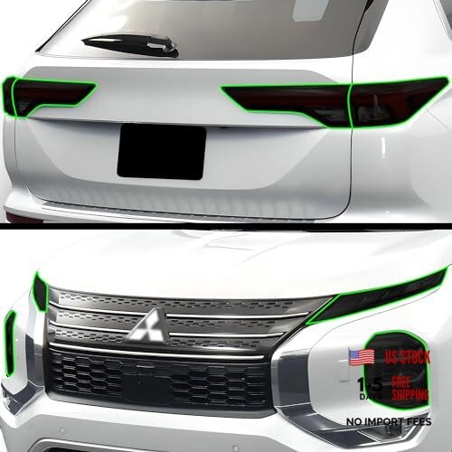 Full Headlight Taillight Tint Kit Compatible with FULL KIT Dark Smoke