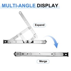 4Pcs Casement Window Hinge, 10-inch Stainless Steel Friction Stay Hinges