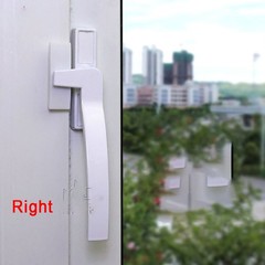 Security Lock White UPVC Window Handle Locking Latch Catch Lock Baby Safety