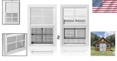Sleek White 18″ x 27″ Aluminum Shed Windows – 2 Pack for Easy Installation
