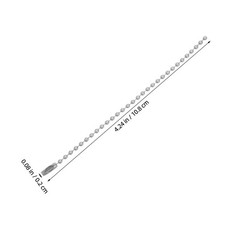 50Pcs Versatile DIY Iron Bead Chains for Keychains and Jewelry Light Grey