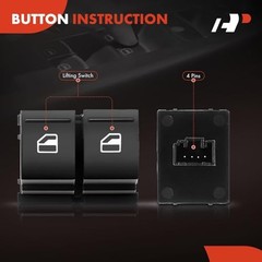 Front Left Driver Power Window Switch Compatible with Volkswagen Golf 2010