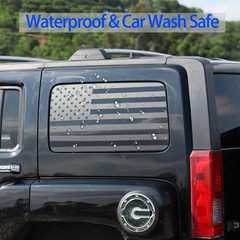 Rear Side Window American Flag Decals Compatible with 2005-2009 Hummer H3, Am…
