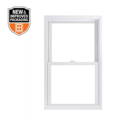 27.75 In. X 45.25 In. 70 Pro Series White Double Hung Low-E Argon Glass Vinyl Re