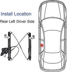 741-578 Rear Driver Side Power Window Regulator Motor Assembly Compatible Left