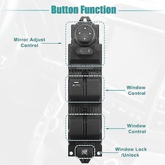 Front Left Driver Side Master Power Window Switch Fit for Mazda 3 Mazdaspeed