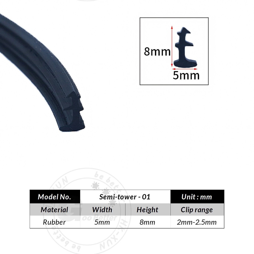 Silicone Rubber Window & Door Gasket Seal Flipper Glazing Rubber Draught Seal